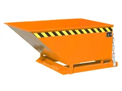 Kiepbak Staalplaat 610x840x1390mm Inh. 0.40m³ 300kg Oranje