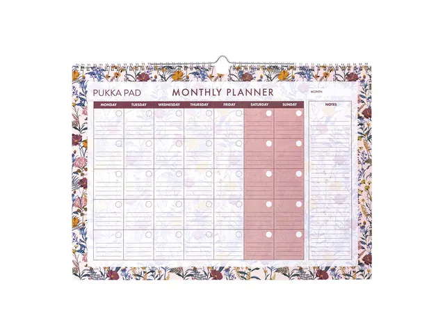 Maandplanner Pukka Pad Bloom 30x42cm ongedateerd beige