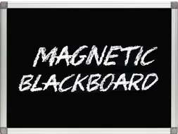 Magnetisch krijtbord Zwart met aluminium frame 60x90cm