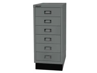 kantoor-ladekast HxBxD 670x279x380mm 6 laden romp zilverkleurig staal - 4