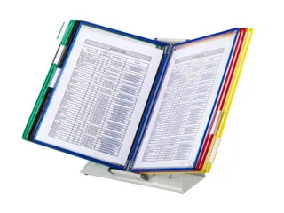 Zichtpanelensysteem Tarifold Bureauset A4 Grijs met 10 tassen Assorti - 1