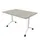 klaptafel,HxBxD 750x1200x700mm,hoekig,T-voet wit,ovale buis,blad beton