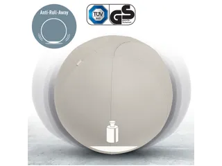 Leitz Ergo actieve zitbal anti-rol met stop-functie 65cm lichtgrijs - 4