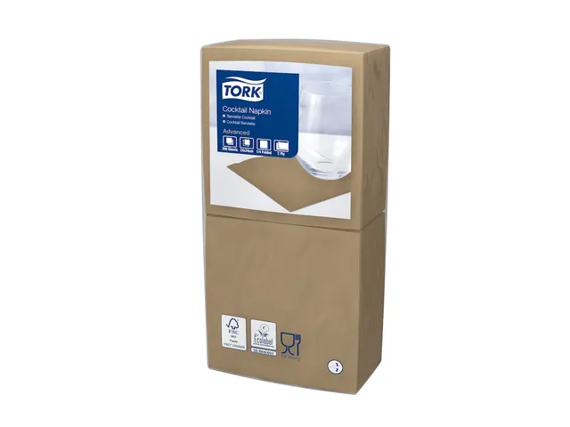 Tork 470001 Cocktailservet Advanced Biscuit 24x24cm