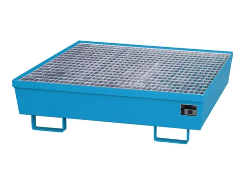 Opvangbak 4x 200l Opvangvol. 245l Blauw 335x 1200x 1200mm Rooster