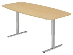 In hoogte verstelbare vergadertafel,HxBxD 710-1200x2200x1030mm