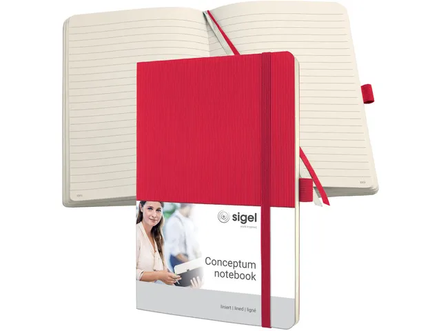 Carnet de note Sigel Conceptum Pure softcover A5 rouge linié
