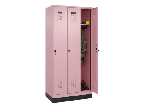 locker,HxBxD 1950x900x500mm,3vak,vak B 300mm,draaigrendel,sokkel