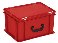 Euronorm Koffer Hxlxb 230x400x300mm 21l 1 Handgreep Rood