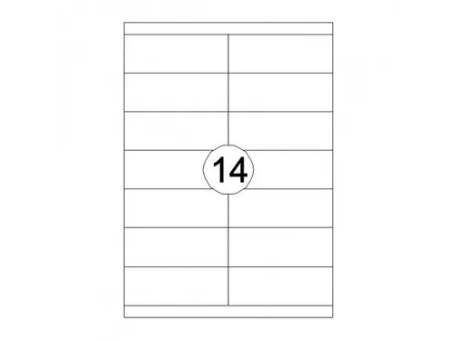 Rillprint Etiket 105x39mm 14 op een vel 1000 Vel
