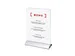 Porte-carte menu IEZZY A4 portrait socle alu