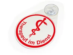 aanwijzingsbord,m. zuignap,v. binnen,"Dienstdoende therapeut"