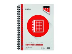 Collegeblok Quantore A4 ruit 10mm 23-gaats 100vel 70 Gram