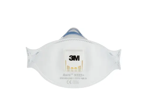Stofmasker 3M Aura voor schuren 9322+ FFP2 met ventiel 5 stuks