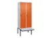 locker voor scheiding van kleding,HxBxD 2120x800x815mm,2vak