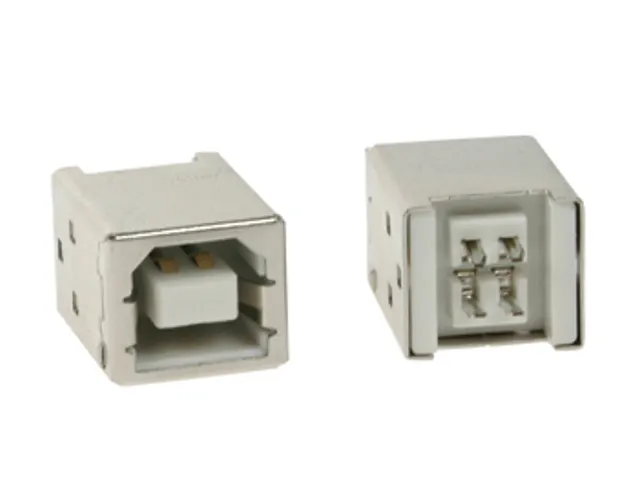 Usb B Vrouwelijk, Enkelvoudige Connector 180°, Voor Pcb