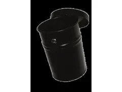 afvalbak,vlamdovend,30l,HxØ 415x344mm,wandmontage,kop zwart