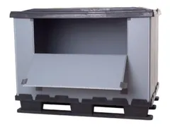 Pallet-Vouwkrat Hxlxb 800X1200X930Mm Kunststof Met Laadklep 3Sleden