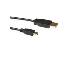 Kabel ACT USB USB mini-B 2.0 M 5pin zwart 1.8 meter