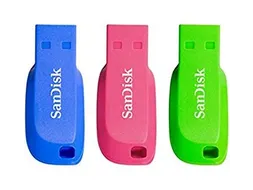 SanDisk Cruzer Blade 16GB USB flash drive USB Stick Blauw Groen Roze