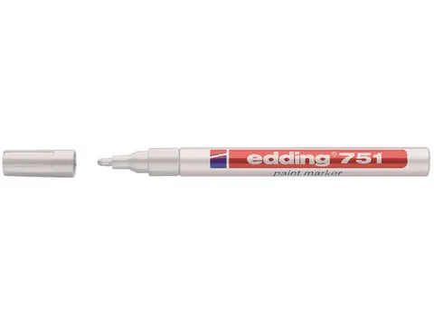 Viltstift edding 751 lakmarker rond wit 1-2mm