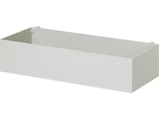 opbergbak,v. perfoplaat,HxBxD 65x300x125mm - 2