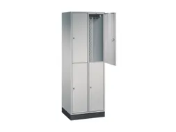 Dubbeldekse garderobekast,HxBxD 1950x620x500mm,2x2vak.,vak B 260mm
