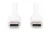 USB-C siliconen oplaadkabel USB-C USB-C 0,5m USB 2.0 60W wit