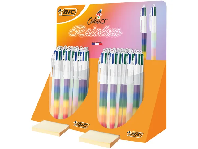 4-Kleuren balpen Bic regenboog medium assorti