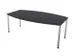vergadertafel,HxBxD 740x2000x1200mm,vatvormig,CC-zwart