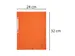 Elastomap 3 kleppen glanskarton 355gm² - A4-Oranje
