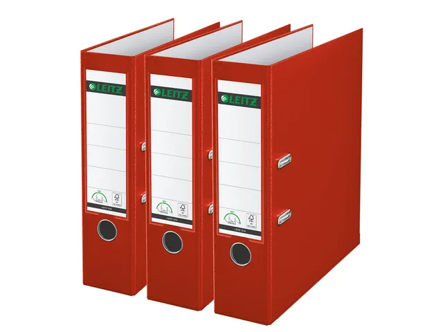Leitz 180° Ordner 1010 80mm A4 PP Rood 3 stuks