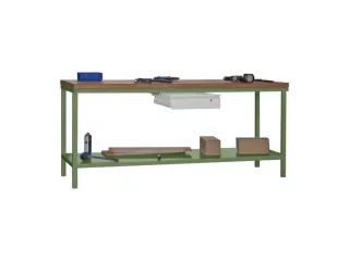 Werkbank 900x2000x700mm 1lade Frame/behuizing Ral6011 Front Ral7035 - 2
