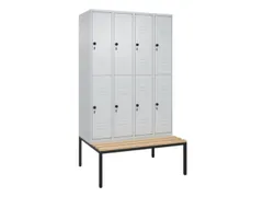 Dubbeldekse dekenkist,HxBxD 2120x1200x815mm,4x2vak.,vak B 300mm