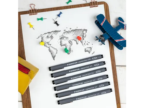 Fineliner Staedtler Pigment 308 zwart 0.2mm