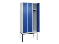 locker,HxBxD 2120x900x500mm,3vak,vak B 300mm,cil.-slot,voetonderstel