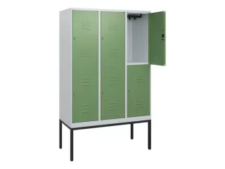 dubbeldekse locker,HxBxD 1950x1200x500mm,3x2vak.,vak B 400mm,cil.-slot - 2