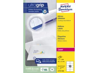 Adresetiket Avery QuickPeel L7173-100 99.1x57mm Wit 1000 Stuks - 1