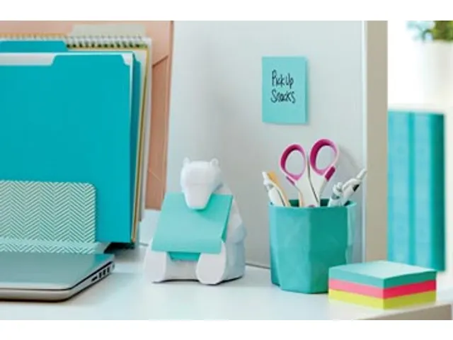 Z-notes dévidoir, ours, ft 76 x 76 mm, avec 1 bloc de 90 feuilles ble