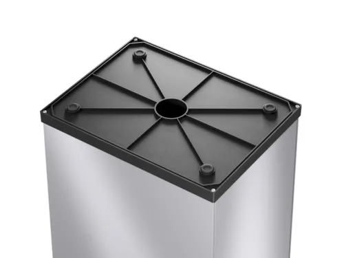 afvalbak,52l,HxBxD 763x339x260mm,romp staal zilverkleurig