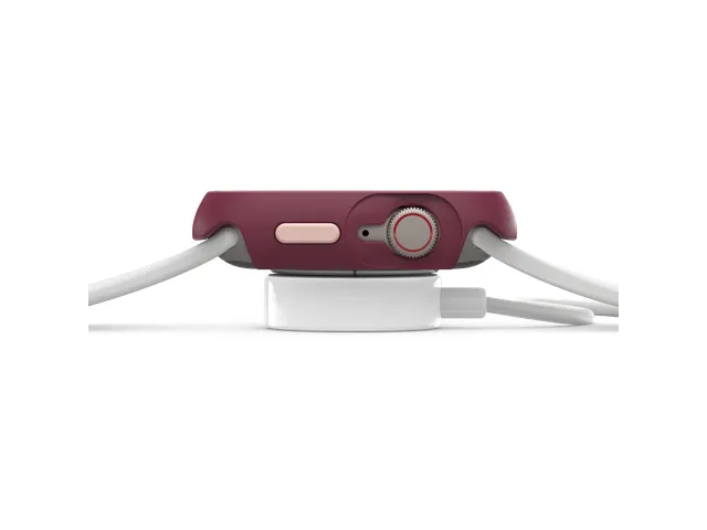 Case Eclipse Apple Watch Series 9/8/7 45mm bessen roze screenprotector