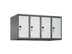 opzetkast,v. locker,4vak.,vak B 250mm,HxBxD 500x1000x500mm,vleugeldeur