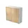 kantoor-schuifdeurkast HxBxD 1100x1200x400mm romp wit front eiken 3 OH