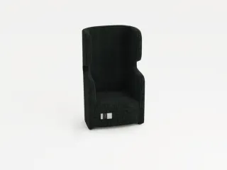 fauteuil,1-zits,geluidabsorberend,stof antraciet,HxBxD 1330x860x760mm - 2