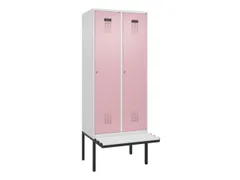 locker met bank,HxBxD 2120x800x815mm,2vak,vak B 400mm,cilinderslot