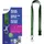 Lanyard Avery rPET groen 440x15mm met karabijnhaak 10 stuks