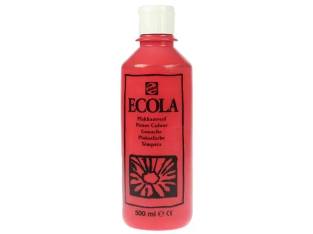Plakkaatverf Ecola Flacon van 500 ml Scharlakenrood