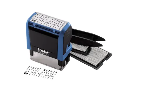 Tekststempel Trodat Printy 4912 Typomatic letterset en pincet