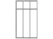 locker,HxBxD 1850x900x500mm,3vak,vak B 300mm,RAL7035,front RAL6011