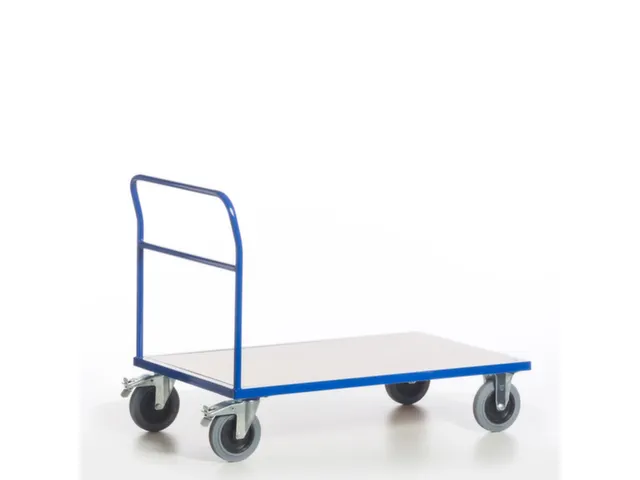 chariot avec barre de poussée force 500kg plateau Lxl 1200x800mm